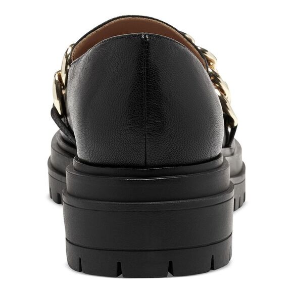 JESSICA SIMPSON Womens Black Chain Disila Platform Leather Loafers Shoes 9.5 M - Picture 3 of 5
